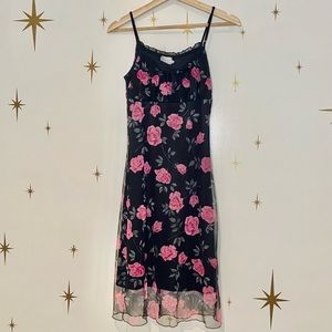 Vintage Y2K Floral Rose Dress